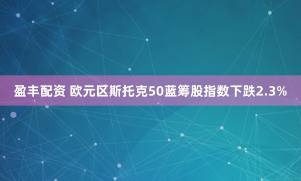 盈丰配资 欧元区斯托克50蓝筹股指数下跌2.3%